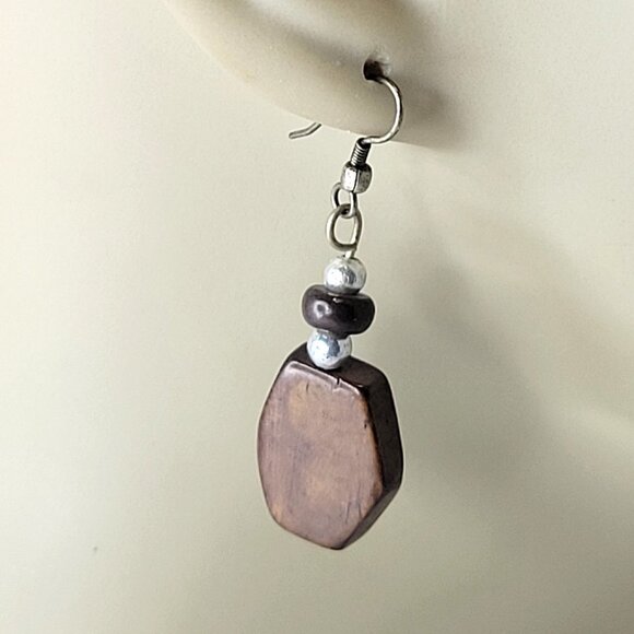 Wood Inspired Small Earrings - Picture 2 of 5